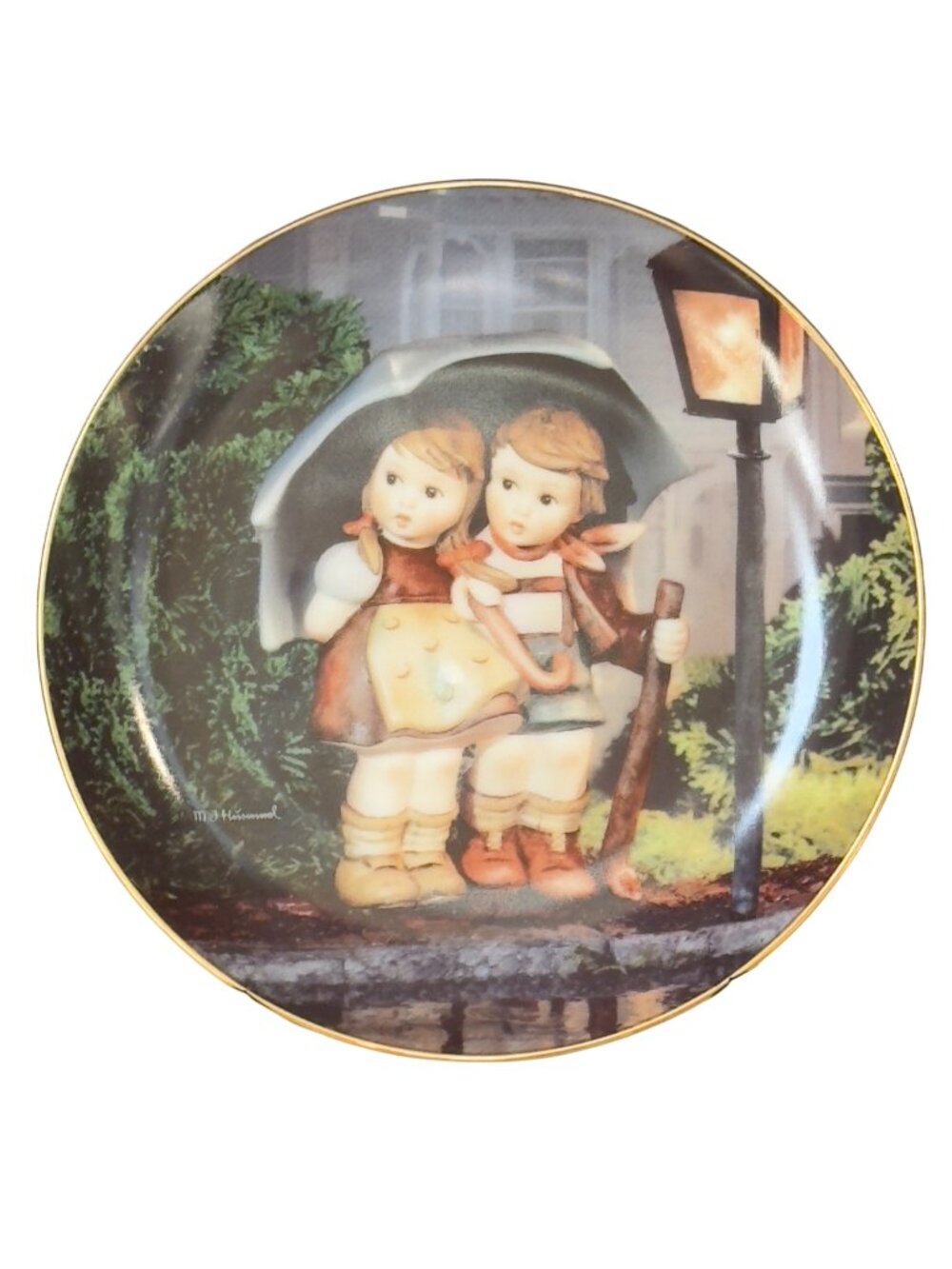 M.J. Hummel Stormy Weather Collector Plate "Little Companions" The Danbury Mint